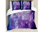 Abakuhaus Constellation Copripiumino, Viola Nebbia, Antiacaro, Adatto A Chi Soffre Di Allergie, Con Federe, 155 Cm X 220 Cm - 80 X 80 Cm, Viola Acquamarina Blu Scuro