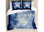 Abakuhaus Confezione Copripiumino, Blu Galaxies, Antiacaro, Adatto A Chi Soffre Di Allergie, Con Federe, 155 Cm X 220 Cm - 80 X 80 Cm, Azzurro Blu Scuro