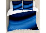 Abakuhaus Copripiumino Blu Scuro, Motivo Astratto Ondulato Sfumato, Antiacaro, Adatto A Chi Soffre Di Allergie, Con Federe, 200 Cm X 200 Cm - 80 X 80 Cm, Azzurro Blu Scuro