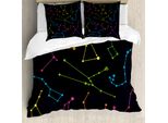 Abakuhaus Confezione Copripiumino, Bunte Galactic, Antiacaro, Adatto A Chi Soffre Di Allergie, Con Federe, 200 Cm X 200 Cm - 80 X 80 Cm, Multicolore