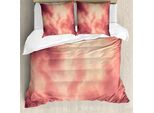 Abakuhaus Copripiumino Coral, Majestic Abendhimmel Morbido, Antiacaro, Adatto A Chi Soffre Di Allergie, Con Federe, 200 Cm X 200 Cm - 80 X 80 Cm, Coral Coral Scuro