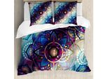 Abakuhaus Copripiumino Lotus, Diagonal Gradient Lotus, Antiacaro, Adatto A Chi Soffre Di Allergie, Con Federe, 155 Cm X 220 Cm - 80 X 80 Cm, Multicolore
