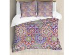 Abakuhaus Copripiumino Lotus, Mandala Paisley Colorato, Antiacaro, Adatto A Chi Soffre Di Allergie, Con Federe, 155 Cm X 220 Cm - 80 X 80 Cm, Multicolore