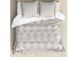 Abakuhaus Copripiumino Color Tortora, Tonalità Tortora Reale, Antiacaro, Adatto A Chi Soffre Di Allergie, Con Federe, 155 Cm X 220 Cm - 80 X 80 Cm, Tortora Bianco