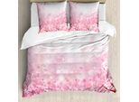 Abakuhaus Copripiumino Rosa Pallido, Romatic Sakura Baum, Antiacaro, Adatto A Chi Soffre Di Allergie, Con Federe, 200 Cm X 200 Cm - 80 X 80 Cm, Rosa Baby