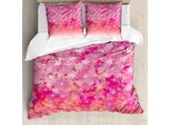 Abakuhaus Copripiumino Rosa Pallido, Ciliegio In Fiore, Antiacaro, Adatto A Chi Soffre Di Allergie, Con Federe, 200 Cm X 200 Cm - 80 X 80 Cm, Rosa Rosa Pallido