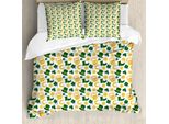 Abakuhaus Copripiumino Irlandese, Buon San Patrizio, Antiacaro, Adatto A Chi Soffre Di Allergie, Con Federe, 200 Cm X 200 Cm - 80 X 80 Cm, Verde, Giallo, Bianco