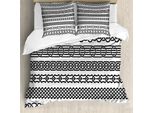 Abakuhaus Copripiumino Irlandese, Motivi Celtici Vintage, Antiacaro E Anallergico, Con Federe, 200 Cm X 200 Cm - 80 X 80 Cm, Bianco E Nero