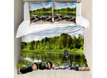Abakuhaus Copripiumino Jagd, Accessori Per La Pesca, Antiacaro, Adatto A Chi Soffre Di Allergie, Con Federe, 155 Cm X 220 Cm - 80 X 80 Cm, Multicolore