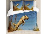 Abakuhaus Copripiumino Jagd, Labrador Di Razza Pura, Antiacaro, Adatto A Chi Soffre Di Allergie, Con Federe, 155 Cm X 220 Cm - 80 X 80 Cm, Multicolore