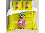 Abakuhaus Vivi, Ridi, Ama Copripiumino, Hipster Fruit, Antiacaro, Adatto A Chi Soffre Di Allergie, Con Federe, 200 Cm X 200 Cm - 80 X 80 Cm, Multicolore