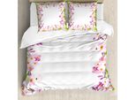 Abakuhaus Shabby Flora Copripiumino, Fiori Primaverili, Antiacaro, Adatto A Chi Soffre Di Allergie, Con Federe, 200 Cm X 200 Cm - 80 X 80 Cm, Multicolore