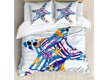 Abakuhaus Copripiumino Stella Marina, Cartoon Sea Star, Antiacaro, Adatto A Chi Soffre Di Allergie, Con Federe, 200 Cm X 200 Cm - 80 X 80 Cm, Multicolore