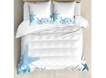 Abakuhaus Copripiumino Seestern, Blue Sea Animali, Antiacaro Adatto A Chi Soffre Di Allergie Con Federe, 155 Cm X 220 Cm - 80 X 80 Cm, Multicolore