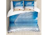 Abakuhaus Copripiumino Seestern, Rainbow Ocean, Antiacaro, Adatto A Chi Soffre Di Allergie, Con Federe, 155 Cm X 220 Cm - 80 X 80 Cm, Multicolore