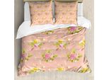 Abakuhaus Shabby Flora Copripiumino, Braut Roses Alt, Antiacaro, Adatto A Chi Soffre Di Allergie, Con Federe, 200 Cm X 200 Cm - 80 X 80 Cm, Multicolore