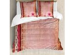 Abakuhaus Copripiumino Shabby Flora, Cornice Vintage Con Rose, Antiacaro, Adatto A Chi Soffre Di Allergie, Con Federe, 200 Cm X 200 Cm - 80 X 80 Cm, Multicolore