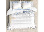Abakuhaus Copripiumino Stella Marina, Ocean Life A Onde, Antiacaro, Adatto A Chi Soffre Di Allergie, Con Federe, 155 Cm X 220 Cm - 80 X 80 Cm, Multicolore