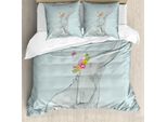 Abakuhaus Elephant Nursery Copripiumino, Topolini Amici, Antiacaro Adatto A Chi Soffre Di Allergie Con Federe, 200 Cm X 200 Cm - 80 X 80 Cm, Multicolore