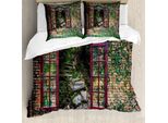 Abakuhaus Copripiumino Land, House Forest Wand, Antiacaro, Adatto A Chi Soffre Di Allergie, Con Federe, 200 Cm X 200 Cm - 80 X 80 Cm, Multicolore