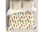 Abakuhaus Eis Copripiumino, Bunte Yummy, Antiacaro, Adatto A Chi Soffre Di Allergie, Con Federe, 200 Cm X 200 Cm - 80 X 80 Cm, Multicolore