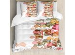 Abakuhaus Copripiumino Nautico, Rivestimento In Flock, Antiacaro, Adatto A Chi Soffre Di Allergie, Con Federe, 155 Cm X 220 Cm - 80 X 80 Cm, Multicolore