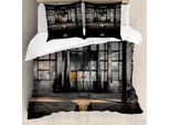 Abakuhaus Copripiumino Industriale, Derelict Platz, Antiacaro, Adatto A Chi Soffre Di Allergie, Con Federe, 200 Cm X 200 Cm - 80 X 80 Cm, Multicolore