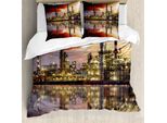 Abakuhaus Copripiumino Industriale, Raffineria Di Petrolio, Antiacaro, Adatto A Chi Soffre Di Allergie, Con Federe, 200 Cm X 200 Cm - 80 X 80 Cm, Multicolore
