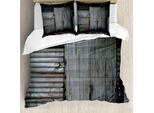 Abakuhaus Copripiumino Industriale, Porta Zincata Antica, Antiacaro, Adatto A Chi Soffre Di Allergie, Con Federe, 155 Cm X 220 Cm - 80 X 80 Cm, Grigio Verde E Marrone