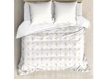 Abakuhaus Eis Copripiumino, Kitty Cones, Antiacaro, Adatto A Chi Soffre Di Allergie, Con Federe, 155 Cm X 220 Cm - 80 X 80 Cm, Senape Bianco