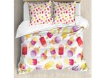 Abakuhaus Eis Copripiumino, Cono Acquerellato, Antiacaro, Adatto A Chi Soffre Di Allergie, Con Federe, 155 Cm X 220 Cm - 80 X 80 Cm, Multicolore