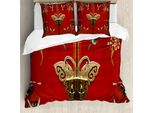 Abakuhaus Set Copripiumino Mandala Per Letti Matrimoniali, Fiori Boho Orientali, Antiacaro, Adatto A Chi Soffre Di Allergie, Con Federe, Multicolore