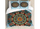 Set Copripiumino Abakuhaus Mandala Per Letti Matrimoniali, Decorazioni Orientali Asiatiche, Antiacaro, Adatto A Chi Soffre Di Allergie, Con Federe, Multicolore