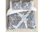 Abakuhaus Copripiumino Da Viaggio, Hummingbird Urlaub, Antiacaro, Adatto A Chi Soffre Di Allergie, Con Federe, 155 Cm X 220 Cm - 80 X 80 Cm, Azzurro, Nero, Bianco