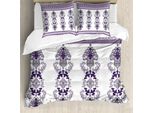 Abakuhaus Copripiumino In Damasco, Motivi Mediorientali, Antiacaro, Adatto A Chi Soffre Di Allergie, Con Federe, 200 Cm X 200 Cm - 80 X 80 Cm, Viola Lavanda