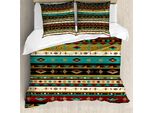 Abakuhaus Copripiumino Etnico, Motivo Folcloristico, Antiacaro, Adatto A Chi Soffre Di Allergie, Con Federe, 200 Cm X 200 Cm - 80 X 80 Cm, Multicolore