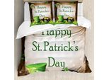 Abakuhaus Copripiumino St. Patrick's Day, St. Patrick's Day, Antiacaro, Adatto A Chi Soffre Di Allergie, Con Federe, 200 Cm X 200 Cm - 80 X 80 Cm, Multicolore