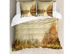 Abakuhaus Copripiumino Autunnale, Foglie Autunnali Colorate, Antiacaro, Adatto A Chi Soffre Di Allergie, Con Federe, 200 Cm X 200 Cm - 80 X 80 Cm, Multicolore