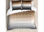 Abakuhaus Copripiumino Ombre, Motivo Marrone E Grigio, Antiacaro, Adatto A Chi Soffre Di Allergie, Con Federe, 155 Cm X 220 Cm - 80 X 80 Cm, Marrone-Grigio