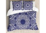 Abakuhaus Set Copripiumino Orientale Per Letti Matrimoniali, Motivi Floreali Classici, Antiacaro, Adatto A Chi Soffre Di Allergie, Con Federe, Marrone