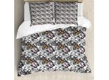 Abakuhaus Copripiumino Butterfly, Monarch Butterfly Retro, Antiacaro, Adatto A Chi Soffre Di Allergie, Con Federe, 155 Cm X 220 Cm - 80 X 80 Cm, Multicolore