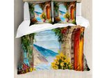 Abakuhaus Romantico Copripiumino, Vecchio Vigneto Italiano, Antiacaro, Adatto A Chi Soffre Di Allergie, Con Federe, 200 Cm X 200 Cm - 80 X 80 Cm, Multicolore