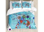 Abakuhaus Copripiumino Elefante, Thailandia Elefante Paisley, Antiacaro, Adatto A Chi Soffre Di Allergie, Con Federe, 155 Cm X 220 Cm - 80 X 80 Cm, Multicolore