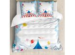 Abakuhaus Copripiumino Zirkus, Tenda Da Campeggio Zirkus-Tag In Tela, Antiacaro, Adatto A Chi Soffre Di Allergie, Con Federe, 155 Cm X 220 Cm - 80 X 80 Cm, Multicolore