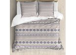 Abakuhaus Copripiumino Etnico, Motivo Elaborato, Antiacaro, Adatto A Chi Soffre Di Allergie, Con Federe, 155 Cm X 220 Cm - 80 X 80 Cm, Color Guscio D'uovo E Blu