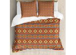Abakuhaus Set Copripiumino Colorato Per Letti Matrimoniali, Stile Etnico Azteco Tribale, Antiacaro, Adatto A Chi Soffre Di Allergie, Con Federe, Multicolore