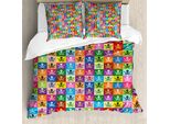 Abakuhaus Copripiumino SchäDel, Design Con Bandiere Pirata, Antiacaro, Adatto A Chi Soffre Di Allergie, Con Federe, 155 Cm X 220 Cm - 80 X 80 Cm, Multicolore