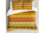 Set Copripiumino Abakuhaus Safari Per Letti Matrimoniali, A Righe Primitive Tribali, Antiacaro, Adatto A Chi Soffre Di Allergie, Con Federe, Multicolore
