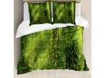 Abakuhaus Copripiumino Rainforest, Sun Beams Tropic Forest, Antiacaro, Adatto A Chi Soffre Di Allergie, Con Federe, 200 Cm X 200 Cm - 80 X 80 Cm, Verde