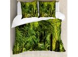 Abakuhaus Copripiumino Rainforest, Viaggi Natura, Antiacaro Adatto A Chi Soffre Di Allergie Con Federe, 200 Cm X 200 Cm - 80 X 80 Cm, Verde